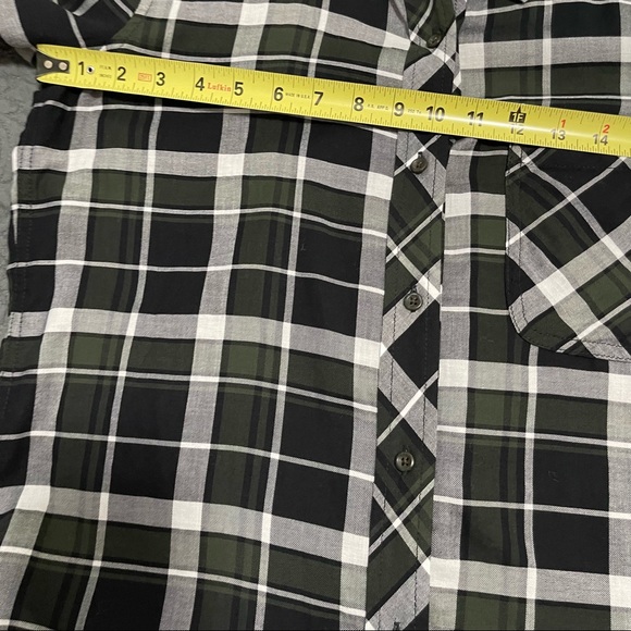 Athleta Sierra Plaid Button Front Top Shirt XS - Picture 7 of 13